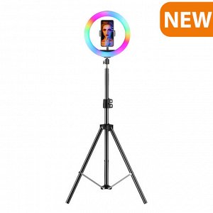 Кольцевая лампа со штативом Soft Ring Light RGB LED / 20 см