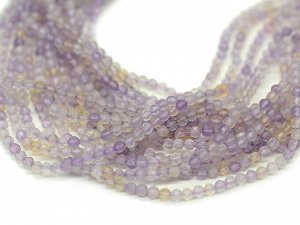 Бусины из аметрина шарик гр.2мм, 39см, 170 бусин