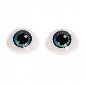 Глаза, набор 4 шт., размер 1 шт: 19,3x26 мм, цвет голубой