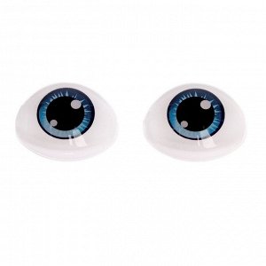 Глаза, набор 8 шт., размер 1 шт: 15,2?20,6 мм, цвет серо-голубой