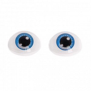 Глаза, набор 10 шт., размер 1 шт: 11,6?15,5 мм, цвет синий