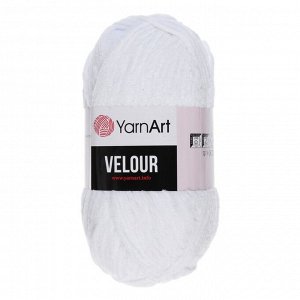 Пряжа "Velour" 100% микрополиэстер 170м/100г (840 белый)