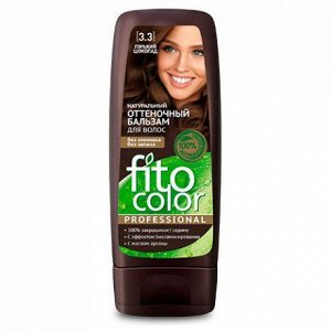 Натуральный Оттеночный Бальзам для волос "Fito Color Professional", 140 мл, тон 3.3 горький шоколад