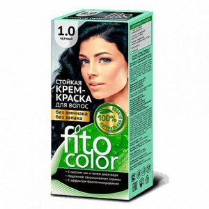 Стойкая крем-краска для волос Fitocolor 115 мл, тон 1.0 черный