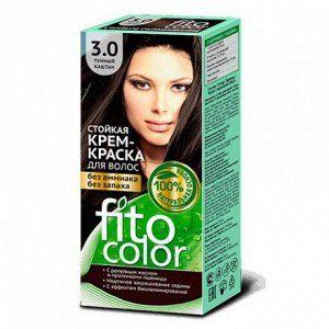 Стойкая крем-краска для волос Fitocolor 115 мл, тон 3.0 темный каштан