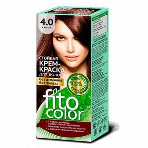 Стойкая крем-краска для волос Fitocolor 115 мл, тон 4.0 каштан