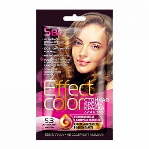5в1 Стойкая крем-краска для волос Effect Color 50 мл, тон 5.3 золотистый каштан