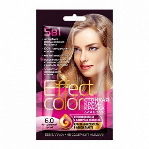 5в1 Стойкая крем-краска для волос Effect Color 50 мл, тон 6.0 натуральный-русый