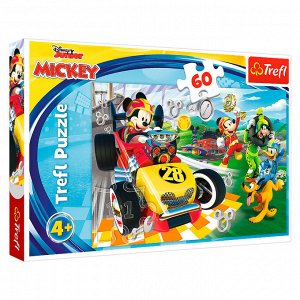 Trefl. Пазл 60 арт.17322 "Mickey. Ралли с Друзьями"