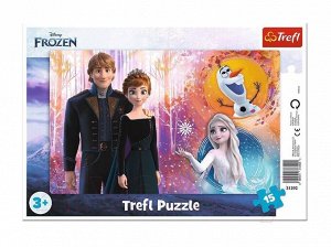 Trefl. Пазл-рамка 15 арт.31392 "Disney Холодное сердце. Счастливые воспоминания"