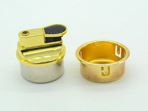 Зажигалка пьеза цвет жёлтый 46*46*41мм.