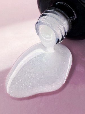 Каучуковая молочная файбер база с шиммером и витаминами Е и В5 FIBER milk shimmer,11 мл