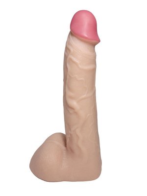 Гигантский фаллоимитатор с большой мошонкой без присоски "Noni"