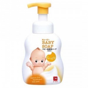 COW Увлажняющая детская пенка 2 в 1 для мытья волос и тела с первых дней жизни "Без слёз" QP Baby Soap 400мл / 12