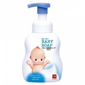 COW Детская пенка 2 в 1 для мытья волос и тела с первых дней жизни "Без слёз" QP Baby Soap 400мл / 12