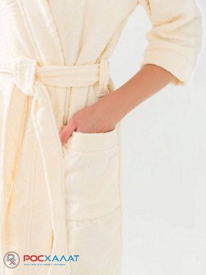 Женский бамбуковый махровый халат с планкой МЗ-22 (131)