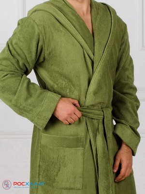 Мужской махровый халат с капюшоном МЗ-05 (125)