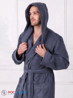 Мужской махровый халат с капюшоном МЗ-05 (84)