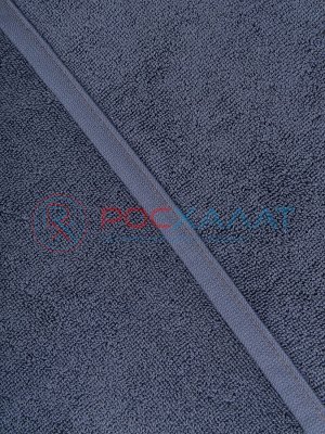 Махровое полотенце без бордюра серое ПМ-84
