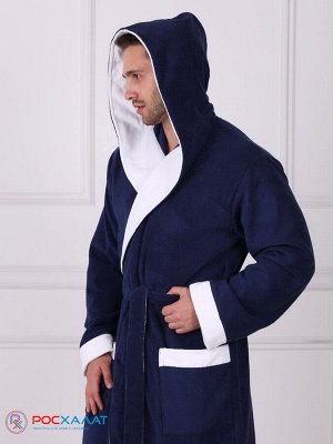 Мужской махровый халат с капюшоном МЗ-05-1 (88)