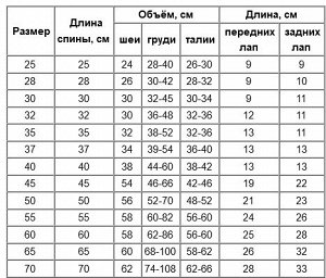 Комбинезон для собак из флиса на молнии р.55 (сука)