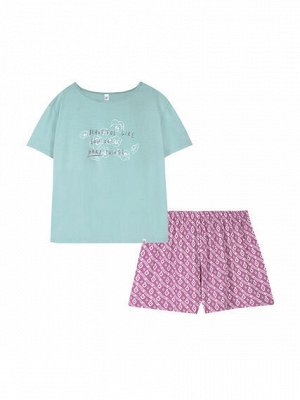 Пижама футболка и шорты «Онфлёр»