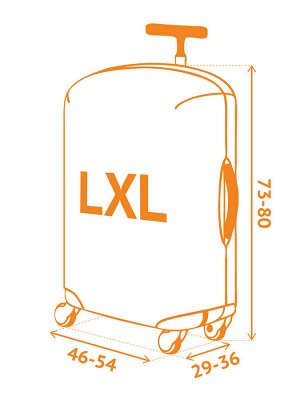 Чехол для чемодана «Блестки, искры, конфетти» с паттерном Студии Артемия Лебедева L/XL (SP500)