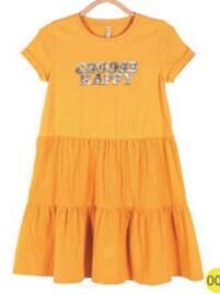 Платье Цвет: Желтый, Тип ткани: Трикотаж, текстиль, Материал: 95% хлопок, 5% эластан