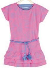 Платье Цвет: Розовый, Тип ткани: Трикотаж, Материал: 95% хлопок, 5% эластан