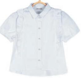 Блузка Цвет: Белый, Тип ткани: Текстиль, Материал: 100% хлопок