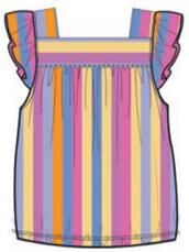 Блузка Цвет: Разноцветный, Тип ткани: Текстиль, Материал: 100% хлопок