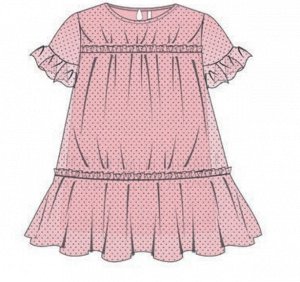 Платье Цвет: Розовый, Тип ткани: , Материал: 100% полиэстер