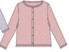 Кардиган Цвет: Пудровый розовый, Тип ткани: Трикотаж, Материал: 55% хлопок, 45% акрил