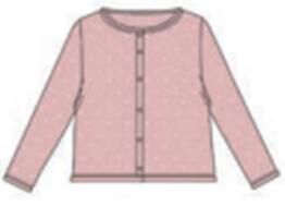 Кардиган Цвет: Пудровый розовый, Тип ткани: Трикотаж, Материал: 55% хлопок, 45% акрил