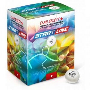 Мяч для наст.тенниса Start Line CLUB SELECT 1* диам.40мм, 120шт/упак