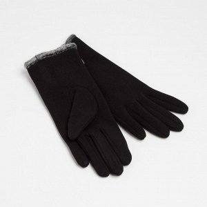 Перчатки женские, цвет чёрный, размер 8