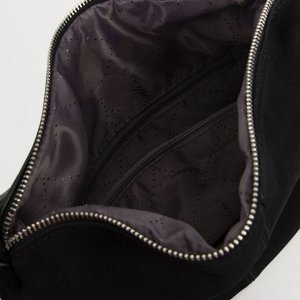 Сумка-мешок, отдел на молнии, наружный карман, цвет чёрный