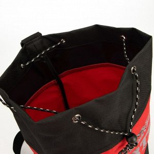 Рюкзак-торба, отдел на шнуре, цвет красно/чёрный