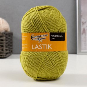 Пряжа Lastik (Ластик) 28% имп.меринос.шерсть,69% акрил,3% эластан 365м/100гр(70345 липа_v)