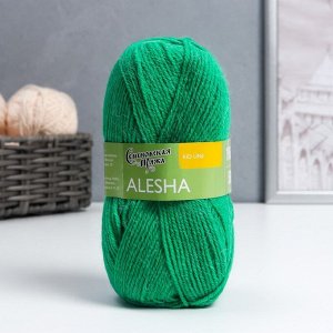 Семеновская пряжа Пряжа Алеша (Alesha) 80% акрил,20% имитация кашемира 196м/50гр (ярк.зел_NEW 54067)