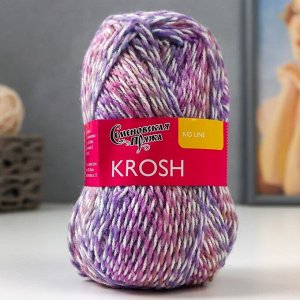 Пряжа Krosh (Крош) акрил 100% 110м/50гр бел-с.сир.мул (14659)