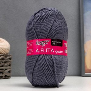 Пряжа A-elita quatro (Аэлита кватро) 50% шерсть, 50% акрил 190м/100гр (56 стальной)