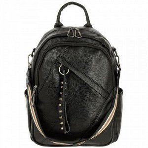 Женский кожаный рюкзак 958 BLACK