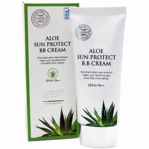 JIGOTT Крем 50мл cолнцезащитный SPF41 с экстрактом алоэ  ( Aloe Sun Protect BB Cream SPF41 PA++) /100шт/