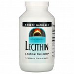 Source Naturals. лецитин. 1200мг. 200мягких таблеток