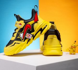 Детские кроссовки, принт "Покемоны", цвет жёлтый