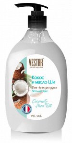 VESTAR® Гель для душа &quot;Кокос и масло Ши&quot;, 1000мл, флакон