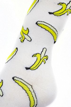 Носки LB Женские носки.
С рисунком бананы.
Средний паголенок.
Состав 80% хлопок/ 15% полиамид/ 5% эластан
Россия