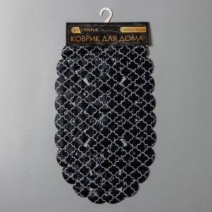 SPA-коврик для ванны на присосках SAVANNA «Марокко», 37x68 см, цвет чёрный