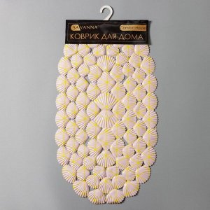 SPA-коврик для ванны на присосках SAVANNA «Геометрия», 37x68 см, цвет розовое золото
